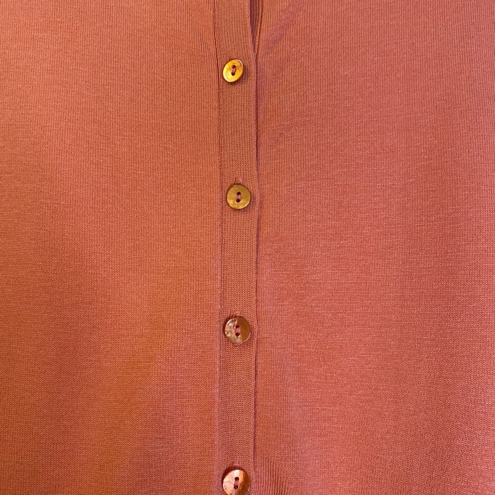 Women's August Silk Cardigan Orange Size XXL - Picture 2 of 6